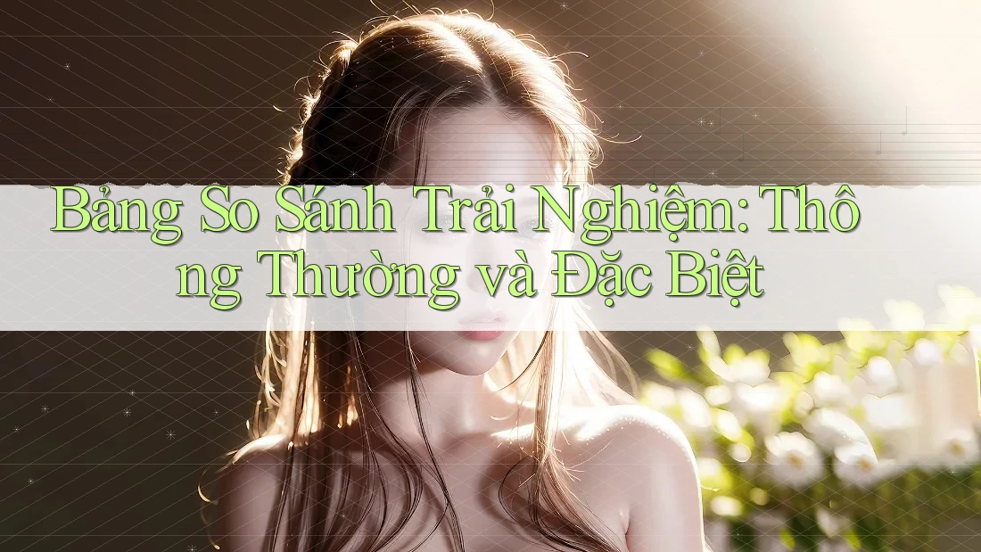 Bảng So Sánh Trải Nghiệm: Thông Thường và Đặc Biệt Bảng So Sánh Trải Nghiệm: Thông Thường và Đặc Biệt