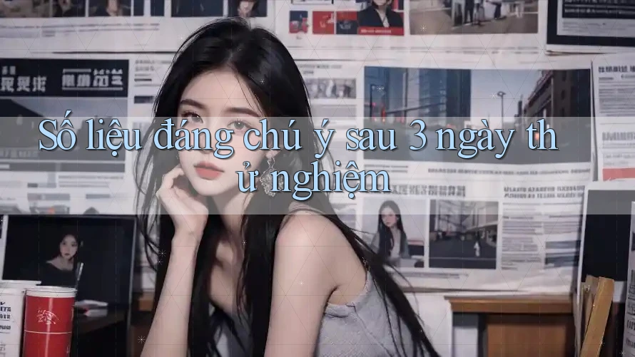 Số liệu đáng chú ý sau 3 ngày thử nghiệm Số liệu đáng chú ý sau 3 ngày thử nghiệm
